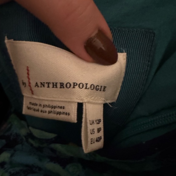 Anthropologie Teal and Navy Dress - Picture 3 of 3